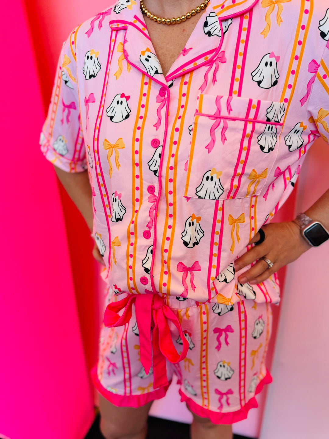 GiGi The Ghost Ruffle Pajama Set