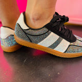 Black Rhinestone Lennon Sneakers