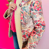 Paisley Sherpa Hooded Jacket