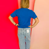 Sequin Boot Royal Blue Tee