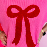 Pretty In Pink Bow Knit Sweater