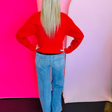 Ruby Collared Zip Up Sweater