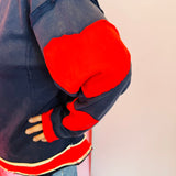 Navy Heart Patched Top