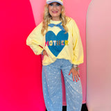 Washed Polka Dot Barrel Jeans