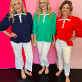 Red Puff Sleeve Top