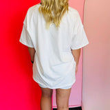 White Biker Shorts Set