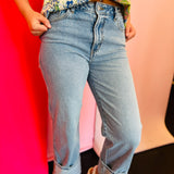 Zenana Cuffed Wide Leg Jeans