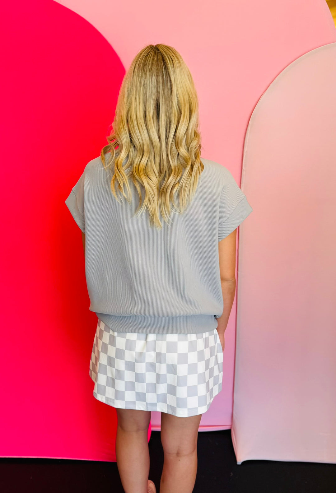 Light Grey Half Zip Top