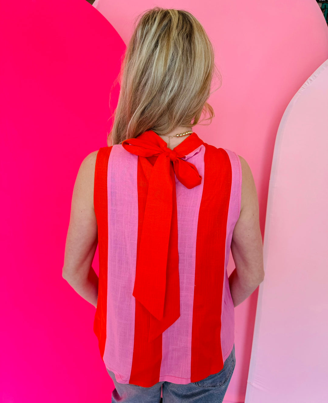 Sleeveless Colorblock Top
