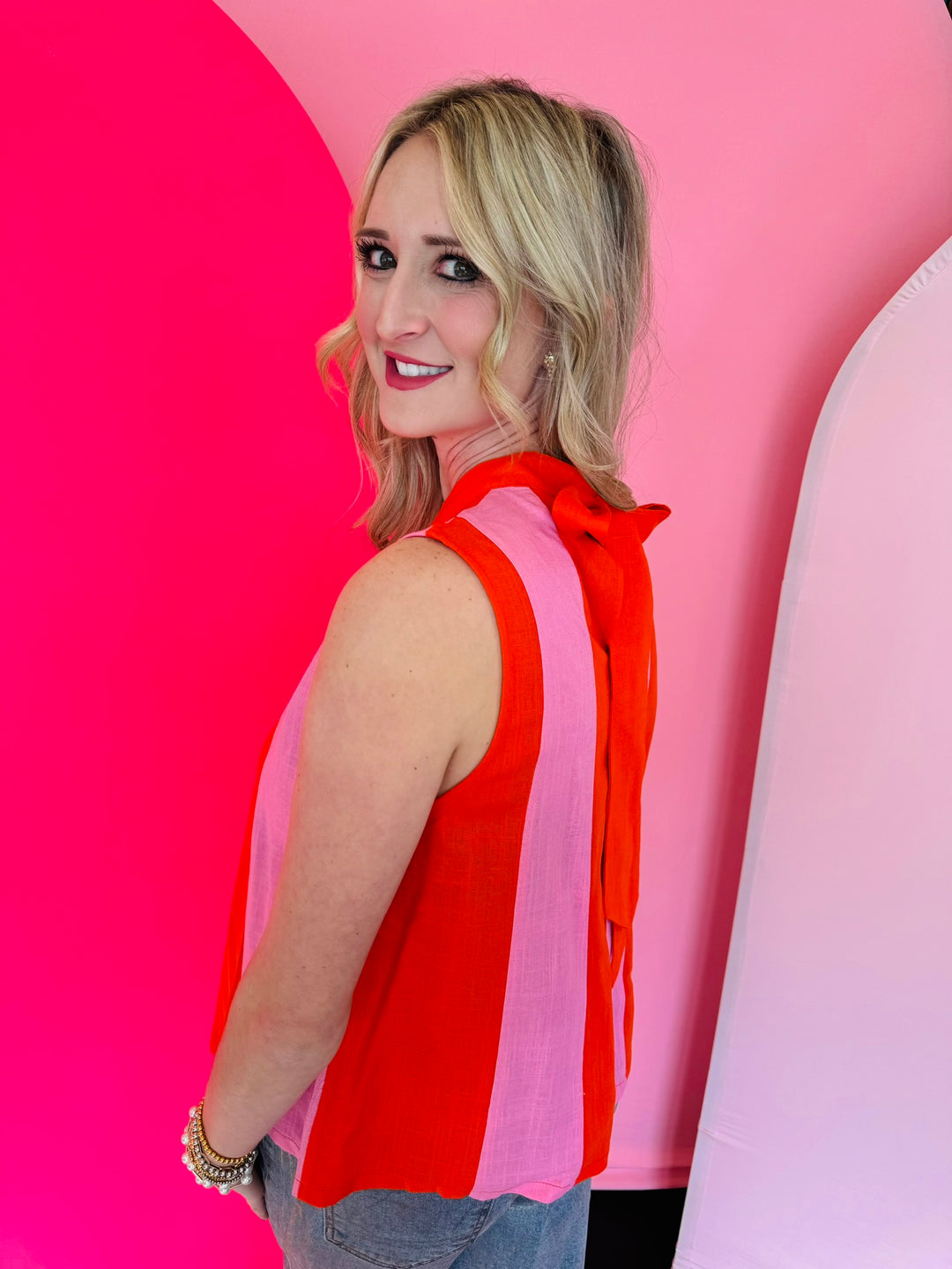 Sleeveless Colorblock Top