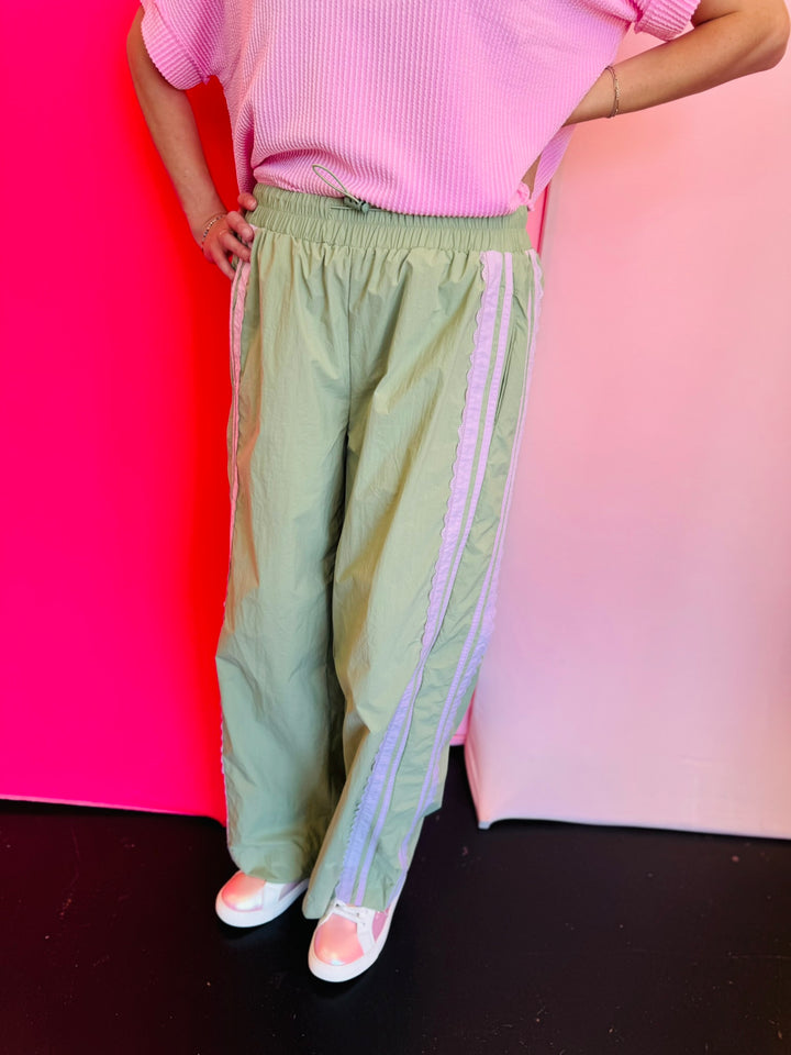 Sage & Lilac Side Track Pants