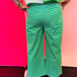 Green Gingham Pants