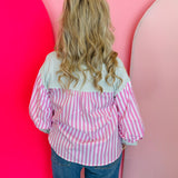 Pastel Pop Button Down Top