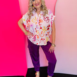 Coastal Cocktail Stripe Button Down