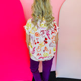 Coastal Cocktail Stripe Button Down