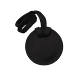 Jon Hart leather Treasure Tag compatible with Apple AirTags, customizable with initial.