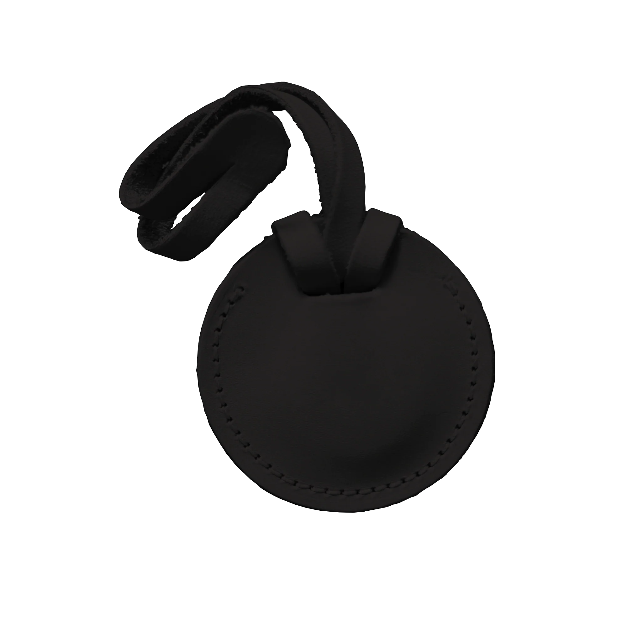 Jon Hart leather Treasure Tag compatible with Apple AirTags, customizable with initial.