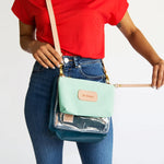 Jon Hart large replacement pouch for Trinity handbag in coated canvas.