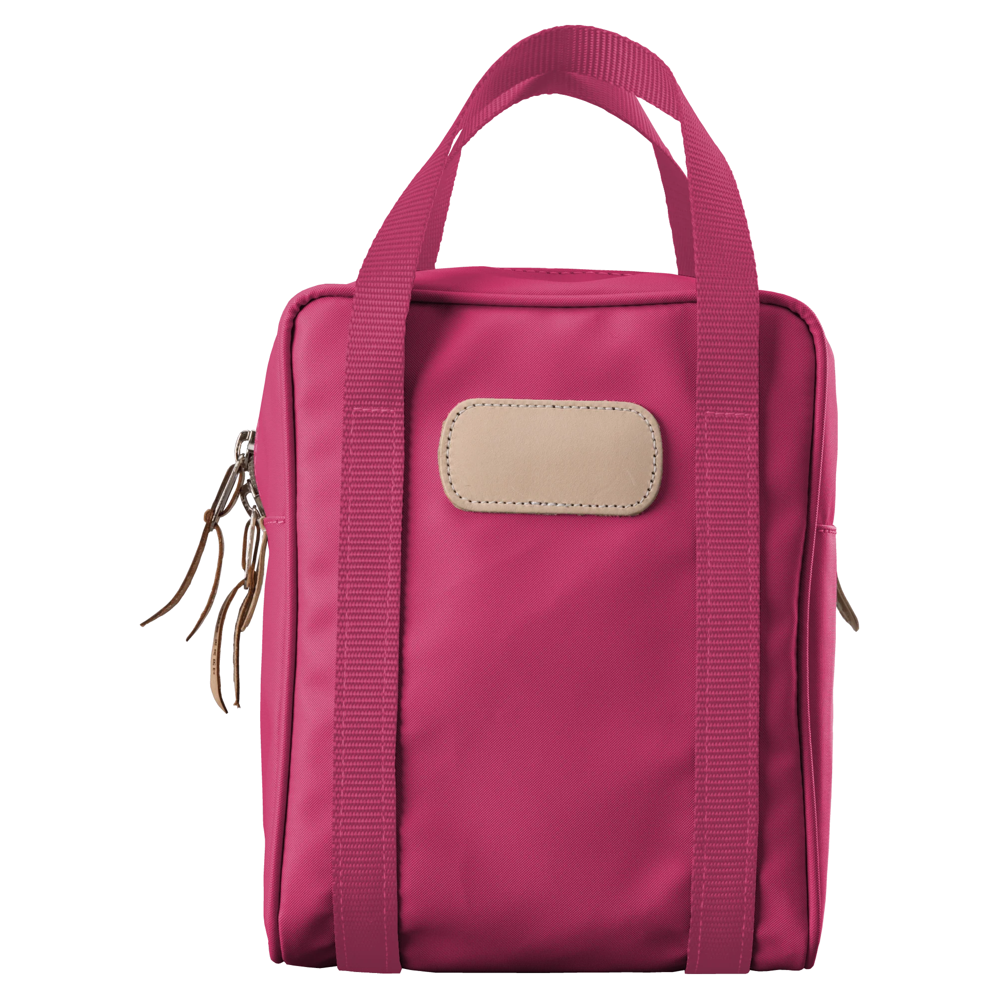 Jon Hart Shag Bag, 11x8.5x6 in, coated canvas with leather trim, versatile golf and accessory bag.