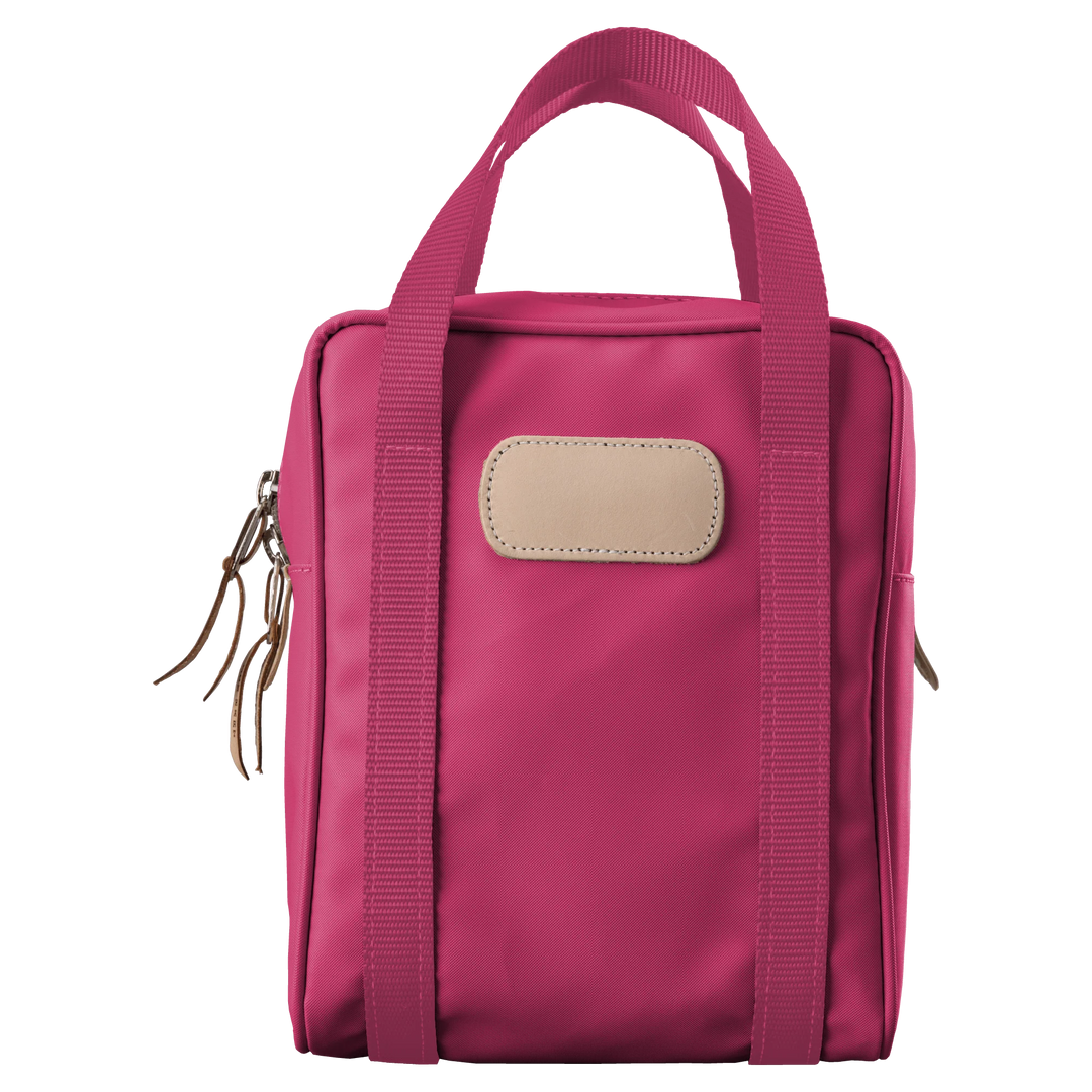 Jon Hart Shag Bag, 11x8.5x6 in, coated canvas with leather trim, versatile golf and accessory bag.