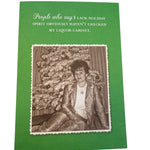 Funny Christmas Greeting Card with humorous quote, printed on recycled paper, with copper envelope.