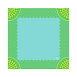 Lemon-lime Mahjong mat with colorful confetti dots and clean playing surface.