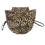 Leopard print detachable collar with slim fit and hidden fasteners for easy layering.