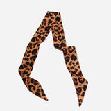 Leopard scarf tie that can be twilly or necklace.