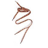 Leopard print shoelaces for sneakers.