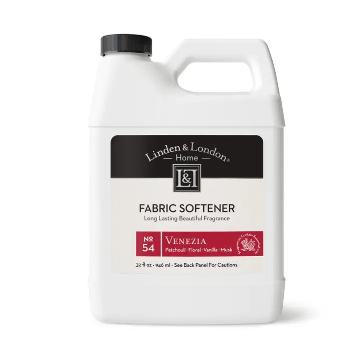 Linden and London Venezia fabric softener with patchouli and orange fragrance.