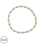 Gold filled beaded bracelet pattern 04 with mixed 2mm and 4mm beads.