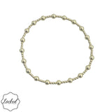 Gold filled beaded bracelet pattern 04 with mixed 2mm and 4mm beads.