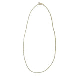 Gold 2mm beaded waterproof necklace with delicate minimalist style.