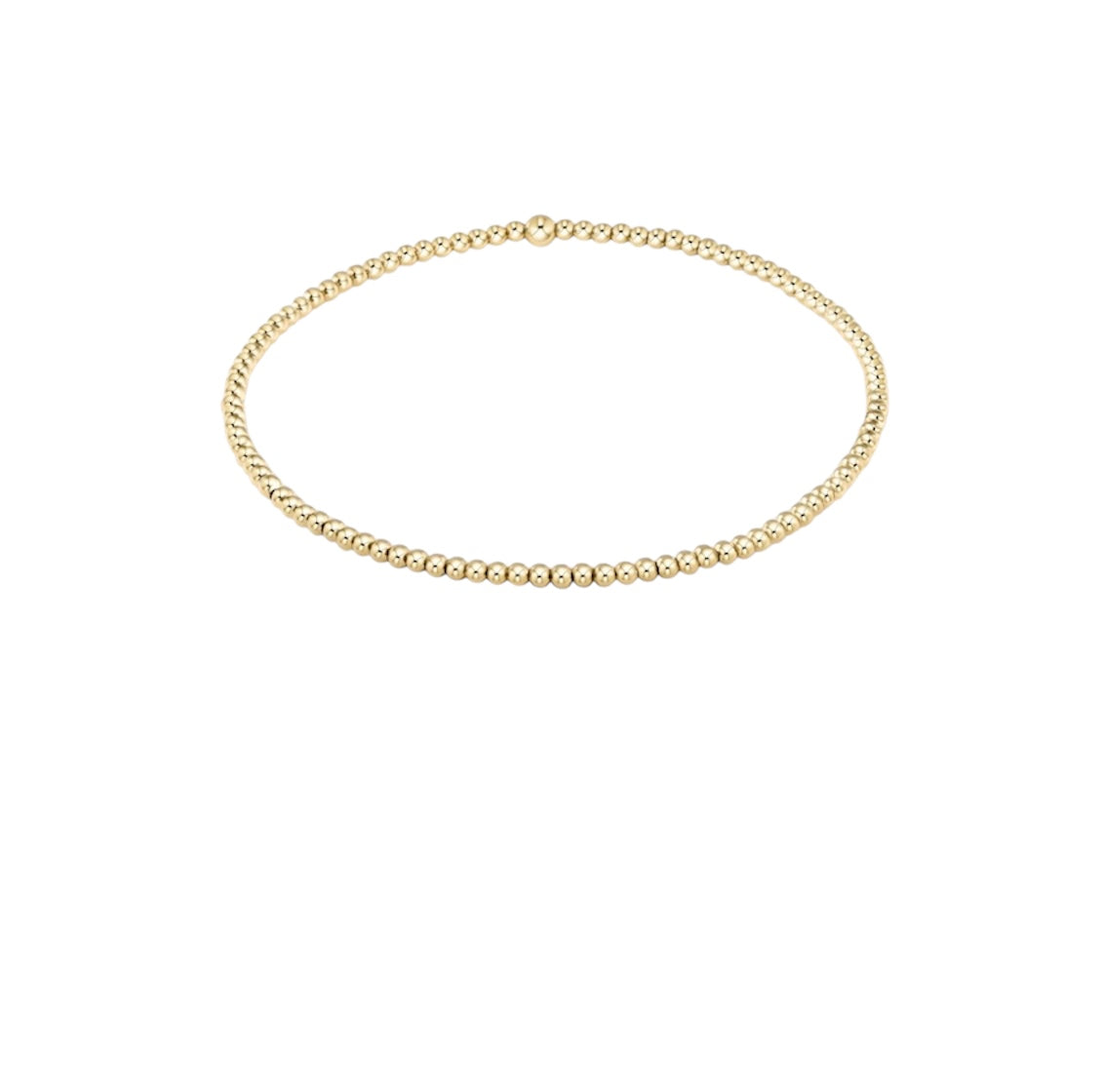 2mm gold filled beaded stretch bracelet, minimalist gold stackable jewelry.