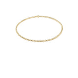 2mm gold filled beaded stretch bracelet, minimalist gold stackable jewelry.