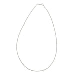 Waterproof 16-inch necklace hand-beaded with delicate 2mm sterling silver beads.