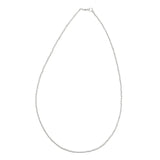Waterproof 16-inch necklace hand-beaded with delicate 2mm sterling silver beads.