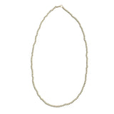 3mm gold filled beaded necklace with clasp and waterproof everyday design.