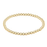 4mm gold filled beaded stretch bracelet for everyday wear.