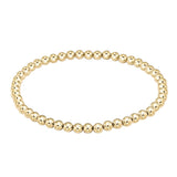 4mm gold filled beaded stretch bracelet for everyday wear.