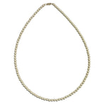 4mm gold filled beaded necklace with clasp and waterproof everyday design.