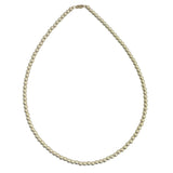 4mm gold filled beaded necklace with clasp and waterproof everyday design.
