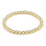 5mm gold filled beaded bracelet on stretch elastic.