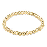 5mm gold filled beaded bracelet on stretch elastic.