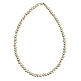Gold 6mm beaded waterproof necklace with classic polished style.