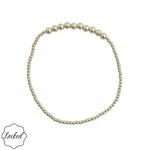Gold filled beaded bracelet pattern 10 with mixed 2mm and 4mm beads.