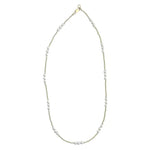 Gold filled and pearl beaded necklace with elegant waterproof design.