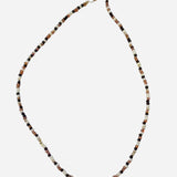 Gold filled necklace with neutral sea sponge Czech glass bead accents.
