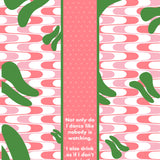 Funny cotton kitchen towel with “dance like nobody is watching” and drinking quote.