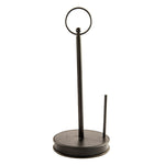 Black metal finial base for interchangeable seasonal toppers.